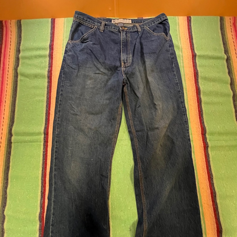Steve & Barry's Relaxed Fit Jeans Mens 36x34 Blue Denim Straight Leg Workwear